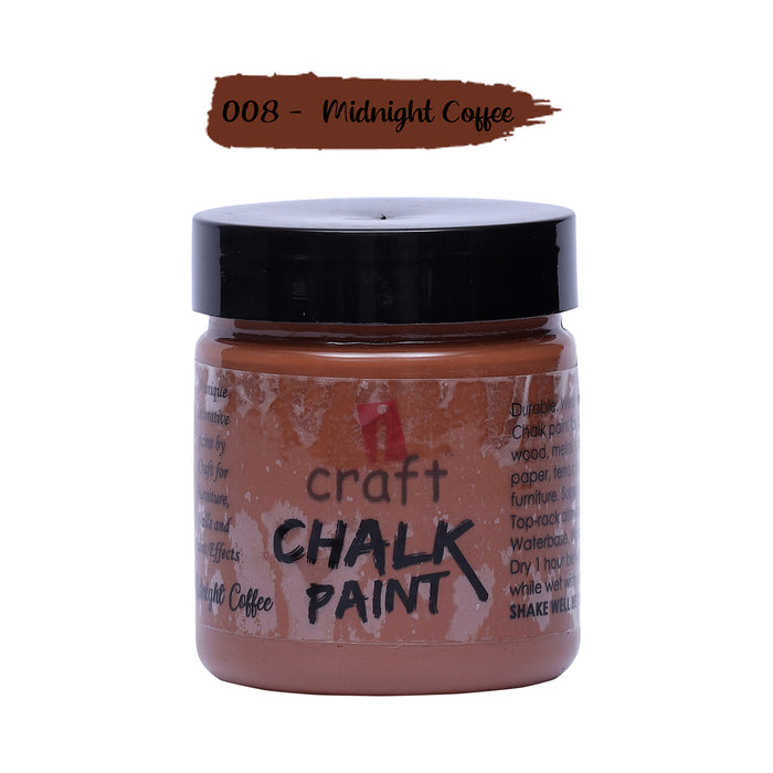 ICRAFT CHALK PAINTS 100 ML MIDNIGHT COFFEE SHADE