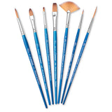 Winsor And Newton Cotman Watercolour Synthetic Hair Brush - Short Handle - Pack Of 7