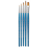 Winsor And Newton Cotman Watercolour Synthetic Hair Brush - Short Handle - Pack Of 5