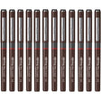 Rotring | Tikky | Graphic Fineliner | Black Pigment Lightfast | Pack of 12pieces | 0.8mm Rotring