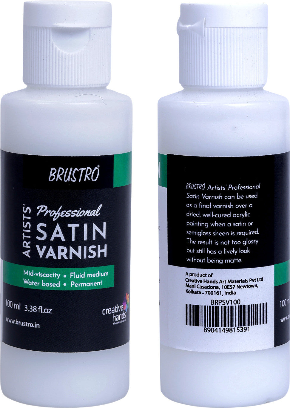 Brustro Satin Varnish 100ml Non Yellowing Protective Finish