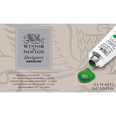 Winsor & Newton Designers Gouache Primary Set 6×14ml