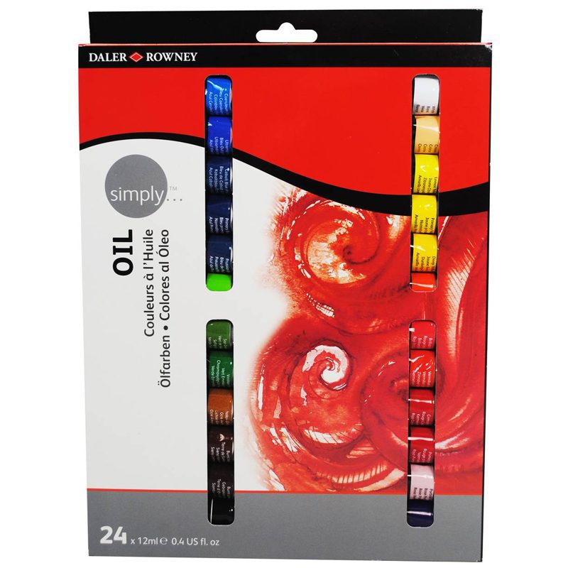 Daler-Rowney Simply Oil Paint Set 12ml Pack of 12