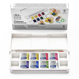 Winsor & Newton Cotman Floral Pocket Set 8 Half Pans Brush