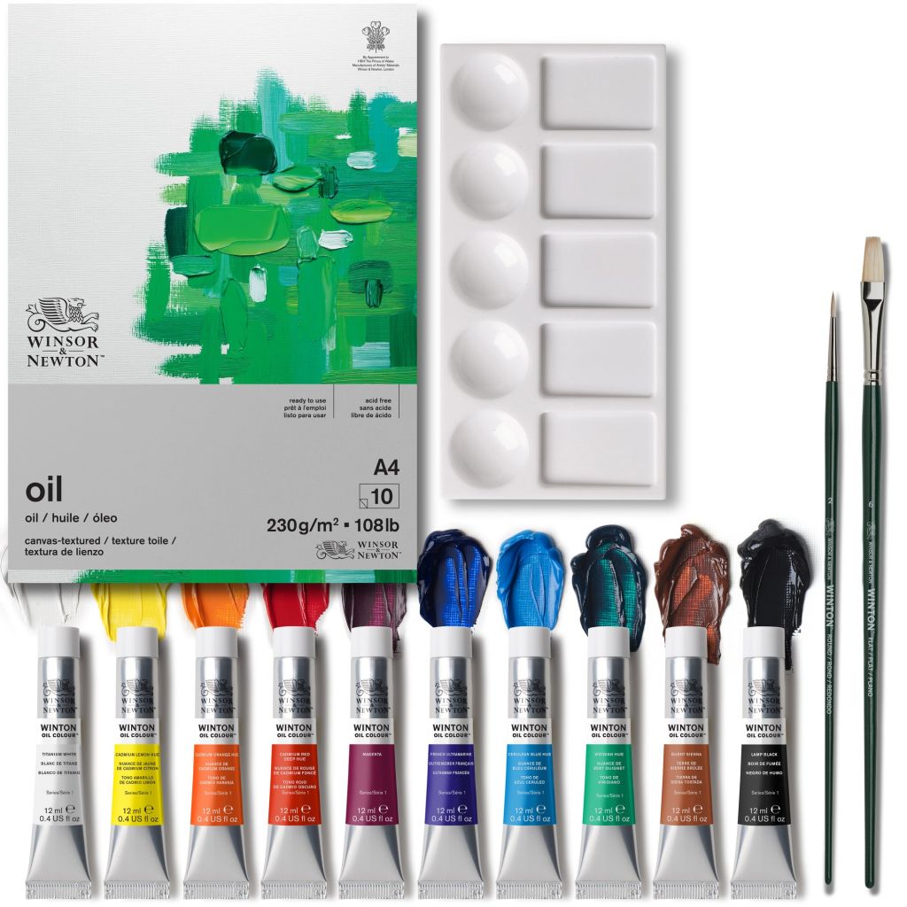 Winsor & Newton Winton Oil Essentials Set 10x12ml (14 Pcs)