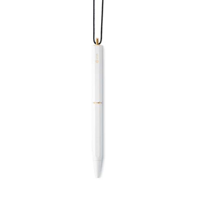 Ystudio | Ball Point Pen | White Portable | Classic Revolve Series | Metal Brass Body YSTUDIO