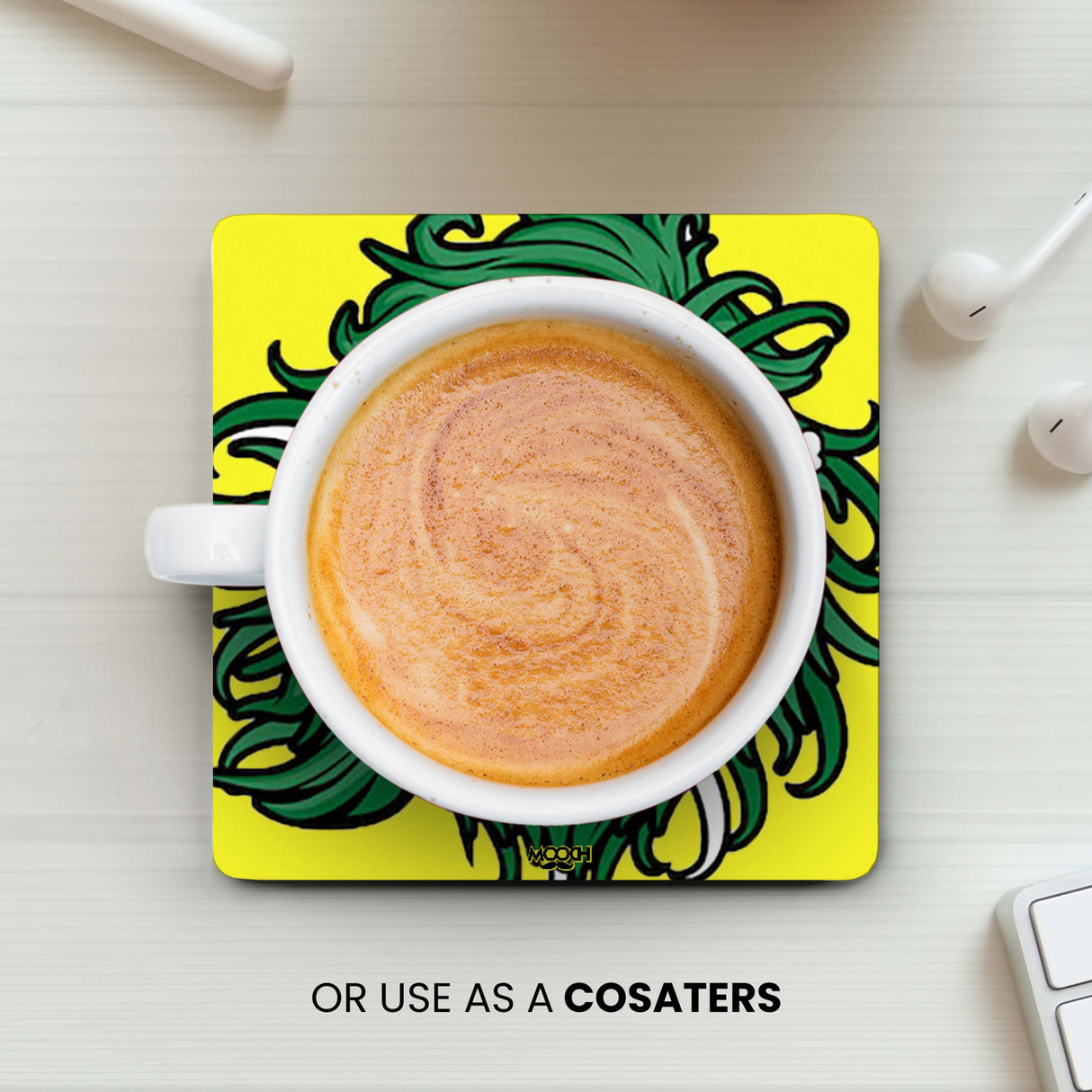 Mooch Magnetic Coaster - ItS Just A Plant Bro - Set Of