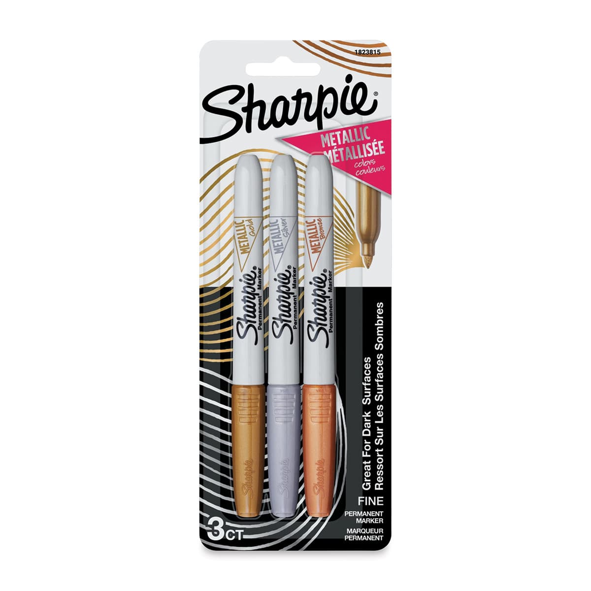 Sharpie Metallic Fine Point Markers Assorted Pack of 3