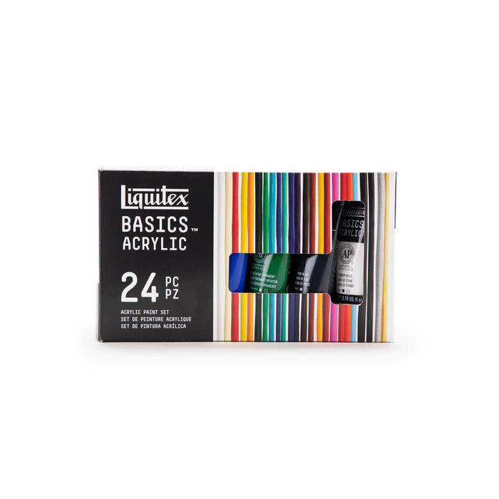 Set of 24 Liquitex Basic Acrylics in assorted paints.