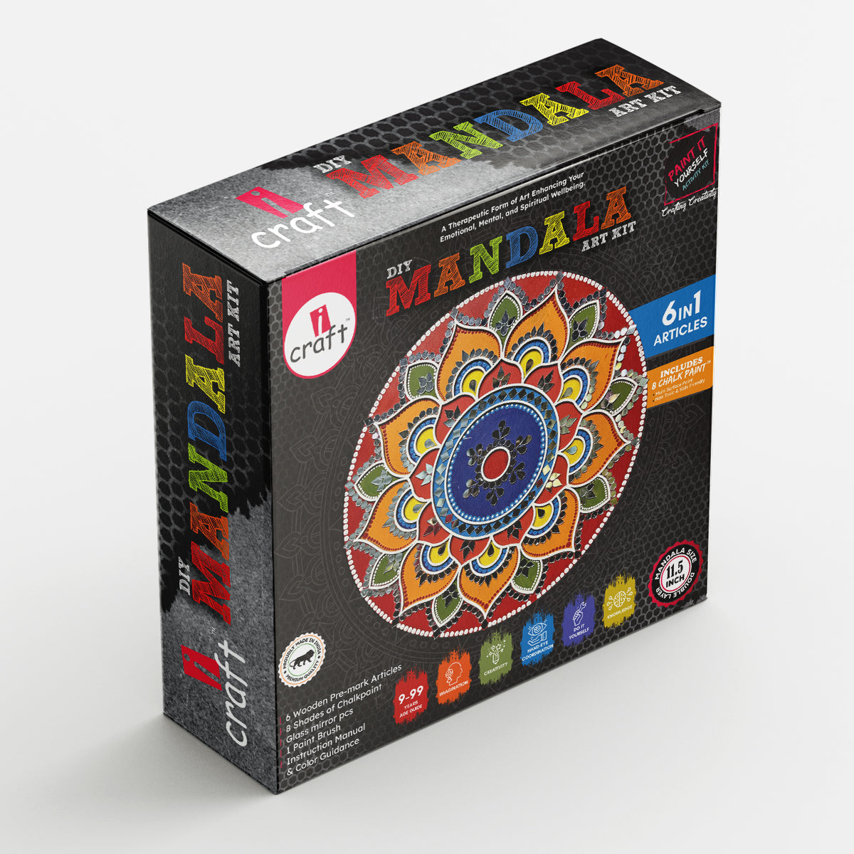iCraft DIY Mandala Art Kit - Festive Creative Home Décor iCraft