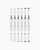 Camel Art Markers Cool Greys Dual Tip Set of 6