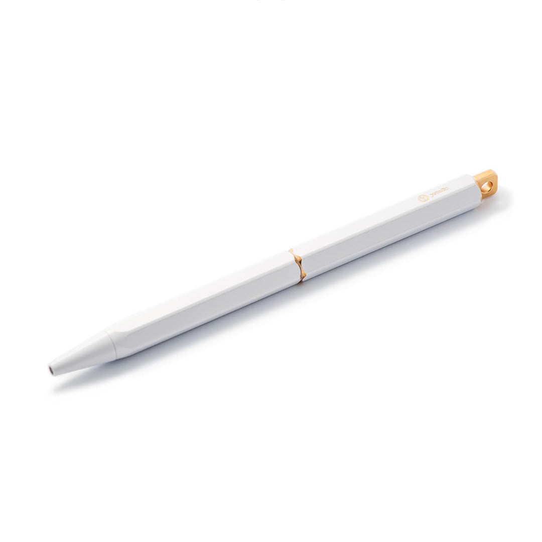 Ystudio | Ball Point Pen | White Portable | Classic Revolve Series | Metal Brass Body YSTUDIO