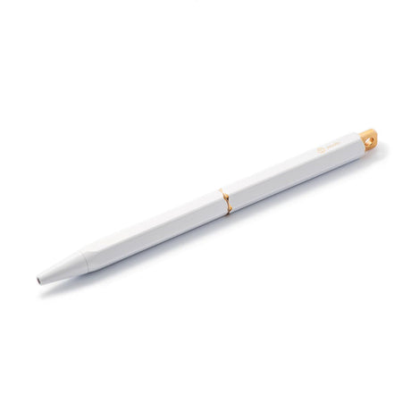 Ystudio | Ball Point Pen | White Portable | Classic Revolve Series | Metal Brass Body YSTUDIO