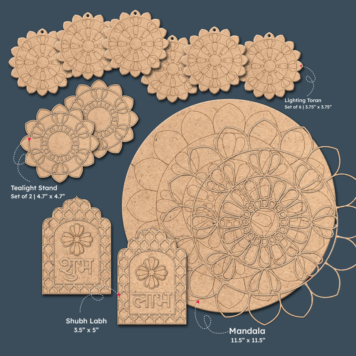 iCraft Traditional Mandala Art Kit - Diwali Painting Set iCraft