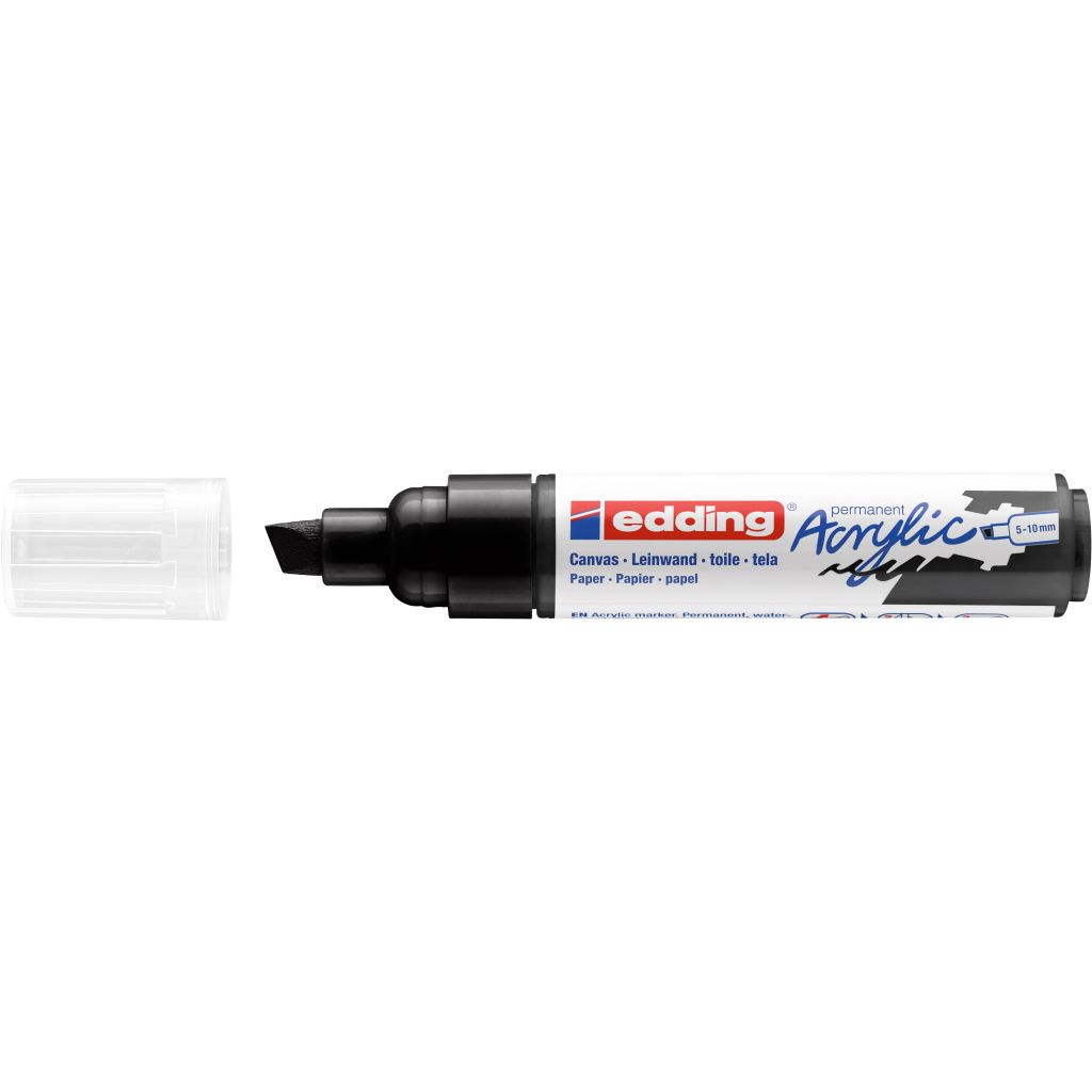 Edding Acrylic Paint Marker Black 5–10mm Chisel Tip