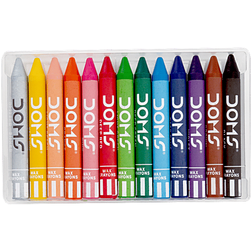 DOMS Long Jumbo Wax Crayons 12 Shades