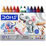 DOMS Long Jumbo Wax Crayons 12 Shades