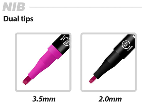 MUNGYO CALLIGRAPHY TWIN TIP MARKER SET OF 6
