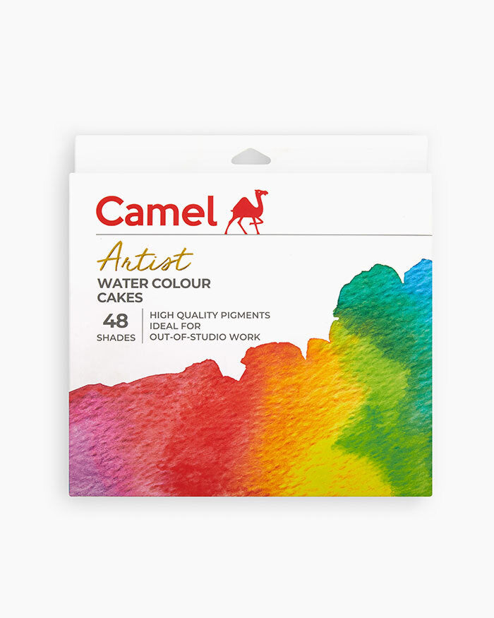 A compact box of 48 shades water color cakes by camel.