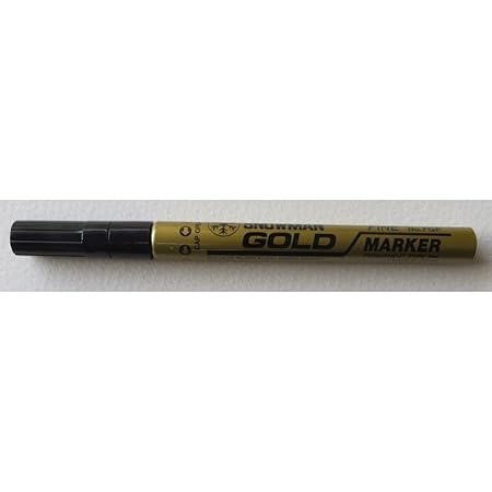 Snowman Paint Marker Gold Fine Tip Oil Based