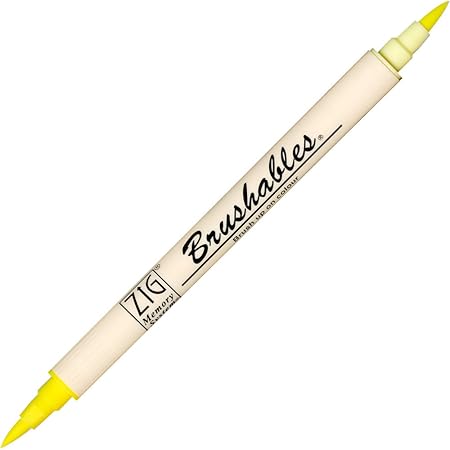 ZIG Brushables Marker Butter Dual Tip Pen