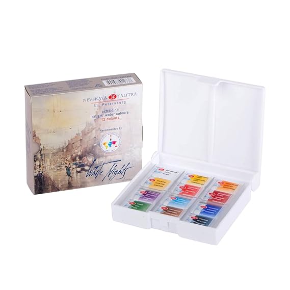 White Nights Artist Watercolour Cake Set 12 Pans IWS