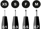 Faber Castell Pitt Artist Color Pen Set Pack of 4 XS S F M