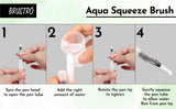 Brustro Aqua Squeeze Water Brush Pen Set Flat Tips 3 Pack