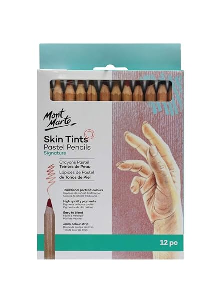 Mont Marte Skin Tints Pastel Pencils 12pc Set