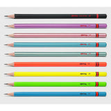 Rotring | Woodcase | HB Graphite Pencil | Metallic Assorted Colours | Blister Pack of 4 Wooden Pencils Rotring