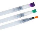 Brustro Aqua Squeeze Water Brush Pen Set Flat Tips 3 Pack