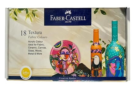 Faber-Castell Creative Studio Textura Acrylic Paint  15ml Set of 18