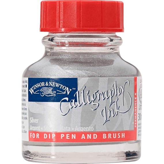 Winsor & Newton Calligraphy Ink Silver 30ml Bottle
