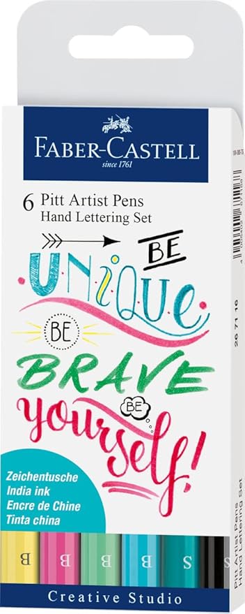 Faber-Castell Pitt Artist Pen Lettering Pastel Set of 6