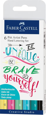 Faber-Castell Pitt Artist Pen Lettering Pastel Set of 6