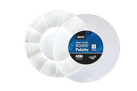 Brustro Round Palette 13 Wells 30cm with Lid