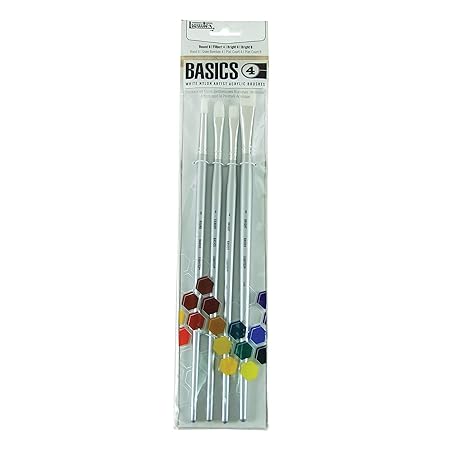 Liquitex Basics Paint Brush Set 4-Pack Long Handle
