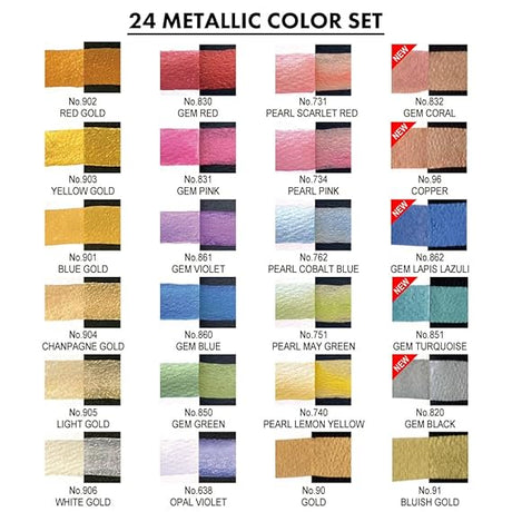 Gansai Tambi Metallic Watercolor Set 24 Colors