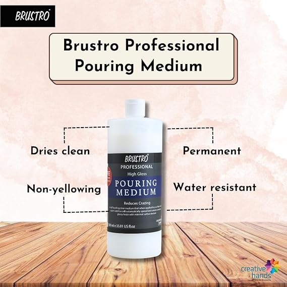 Brustro High Gloss Pouring Medium 1000ml Acrylic Medium