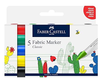 Faber-Castell Creative Studio Fabric Marker Set of 5