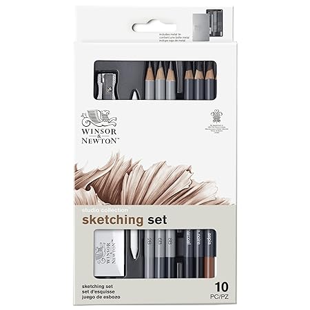 Winsor & Newton Studio Sketching Pencils Set of 10 Tin