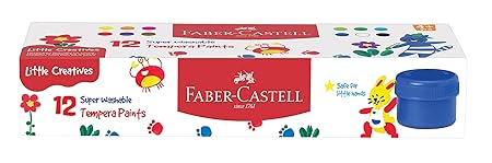 Faber-Castell Tempera Paint Set Pack of 12 Assorted Colours