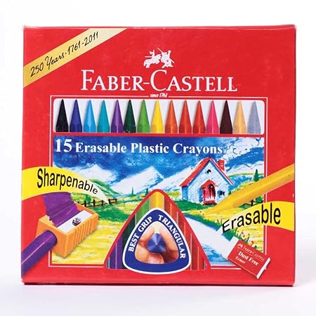 Faber Castell Erasable Plastic Crayons Pack of 15