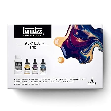 Liquitex Acrylic Ink Pouring Technique Set Deep Colors Set of 4