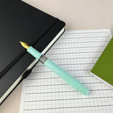Scrikss | 419 Legendary | Fountain Ink Pen | Medium Nib | Gold Plated | Glossy Mint Barrel Scrikss