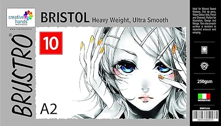 Brustro Bristol Ultra Smooth Paper A2 250 GSM 10 Sheets