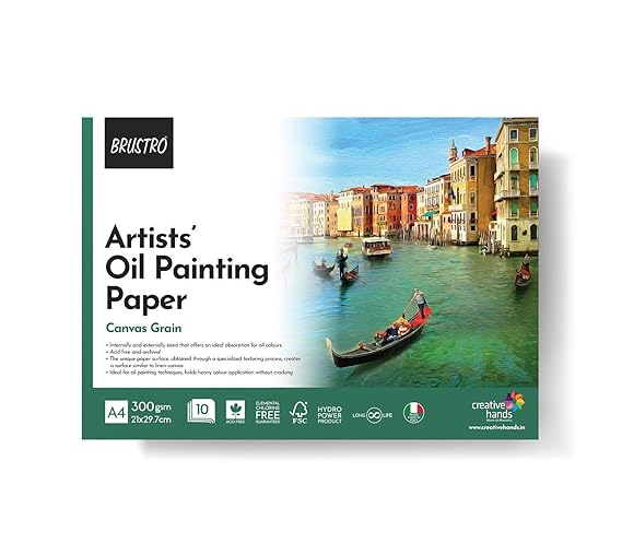 Brustro Oil Painting Paper Pad 300 GSM A4 10 Sheets