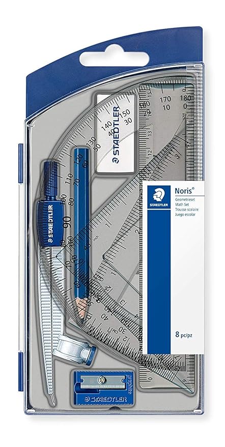 Staedtler Geometry Set Compass Protractor Set Squares