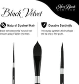 Silver Brush Limited Black Velvet Watercolor Brush Set - Set of 3