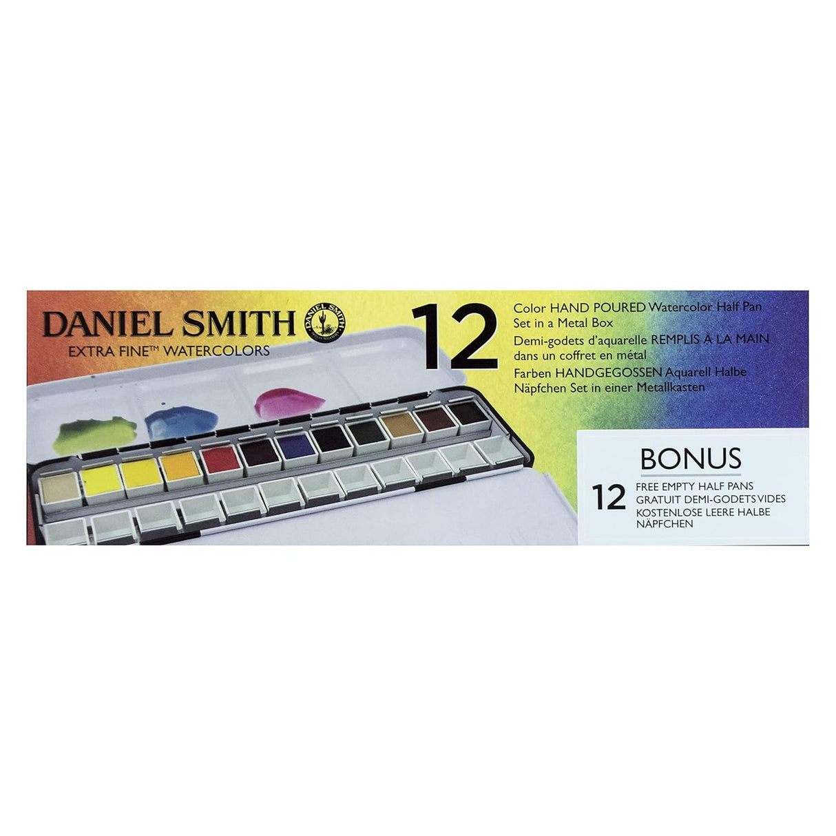 Daniel Smith Color Hand Poured Watercolor Half Pan Set Metal Box